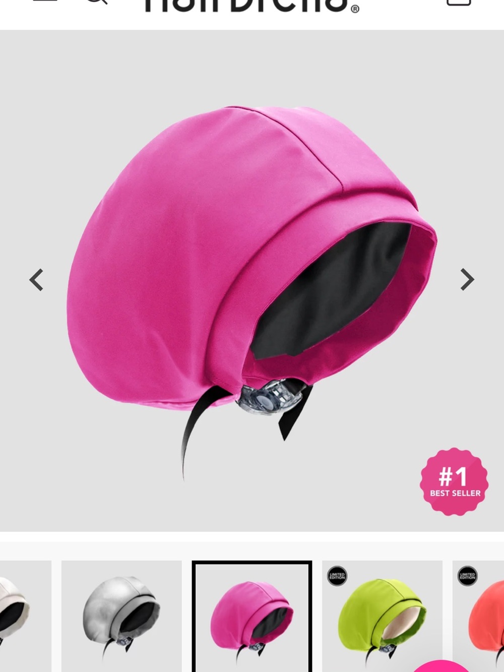 Children's Swim Cap in Bright Pink by Hairbrella